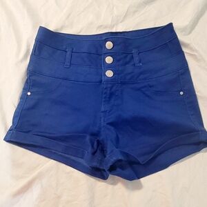 Refuge Blue Chino Bermuda Shorts Women's Sz. 0 Stretch Fabric